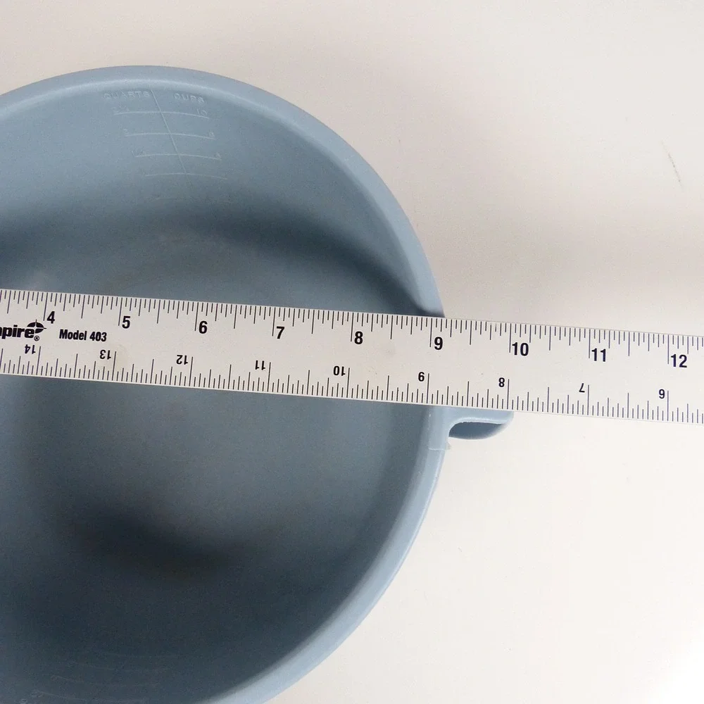 Vintage Shamrock Neatway Blue Swirl Mixing Bowl with Handle 2.5 Qt 10 Cups Retro